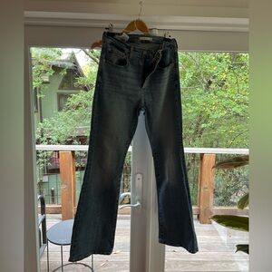 Levi’s 726 flare jeans in light blue. 30” waist inseam is 32”. Great condition
